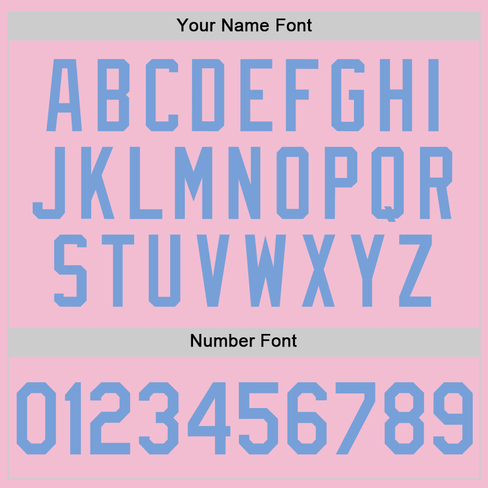 Custom Light Pink Light Blue-White Authentic Throwback Baseball Jersey - Sky-Custom