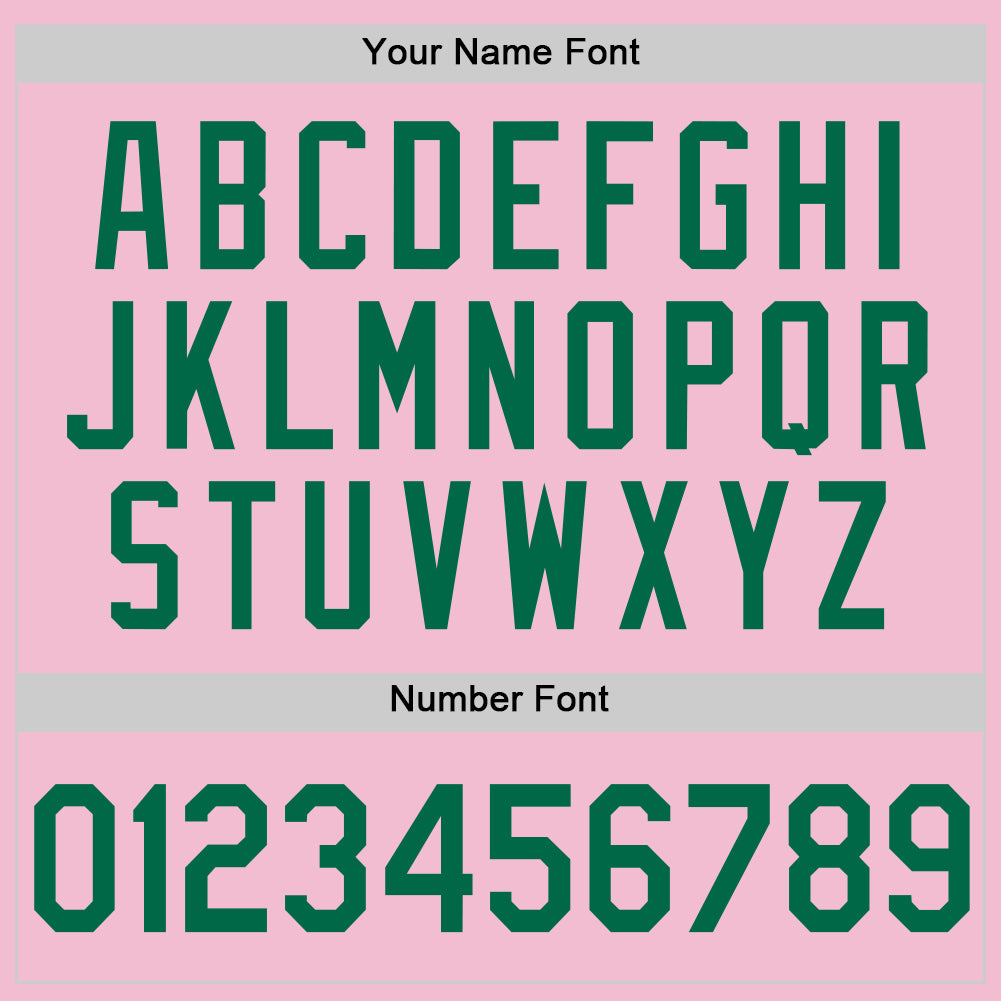 Custom Light Pink Kelly Green-White Authentic Throwback Baseball Jersey - Sky-Custom