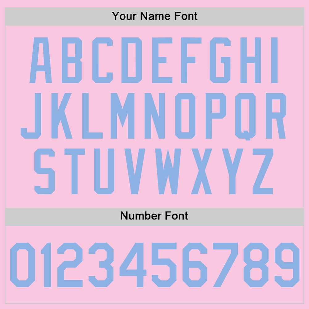 Custom Light Pink Light Blue Mesh Authentic Throwback Baseball Jersey - Sky-Custom