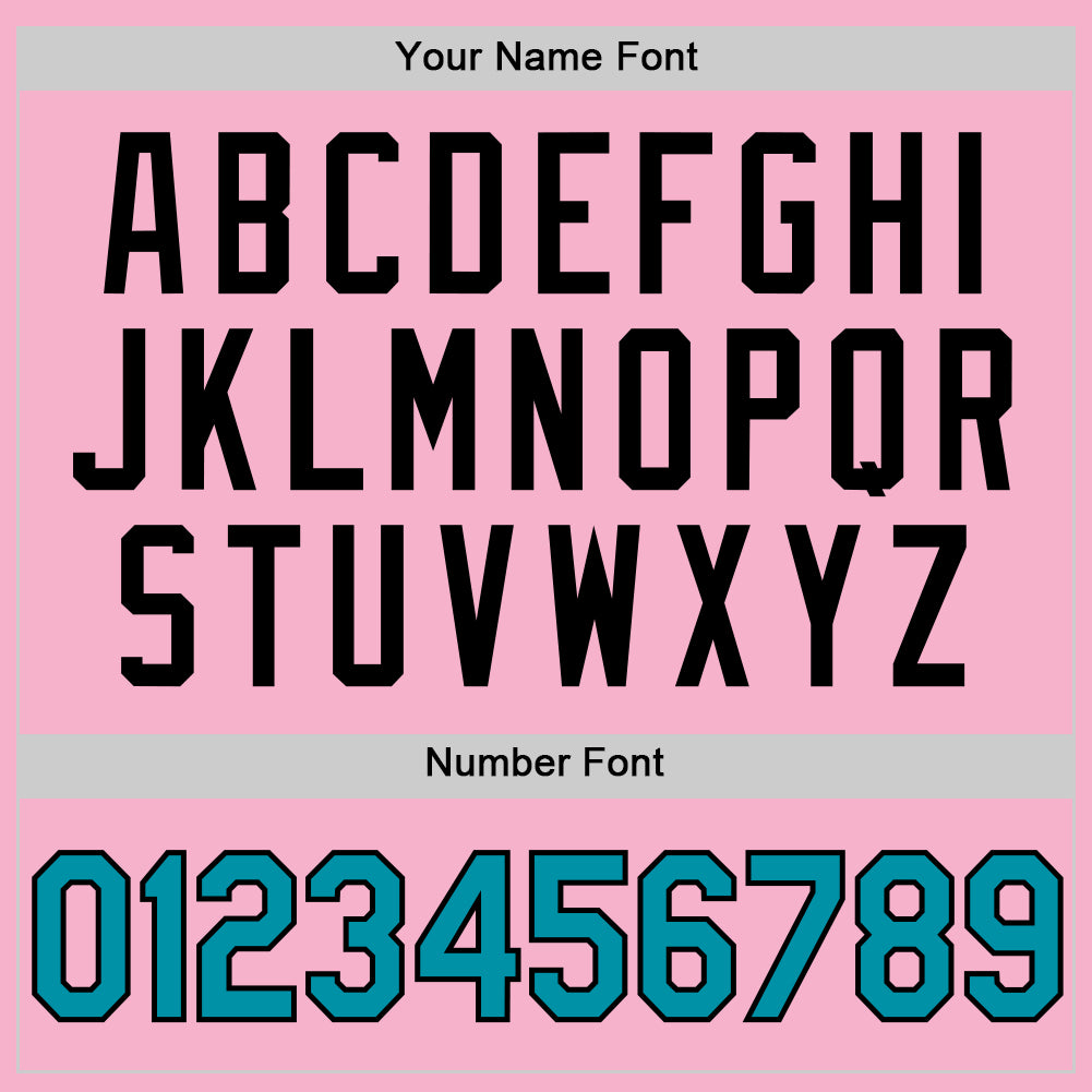 Custom Light Pink Teal-Black Authentic Throwback Basketball Jersey - Sky-Custom