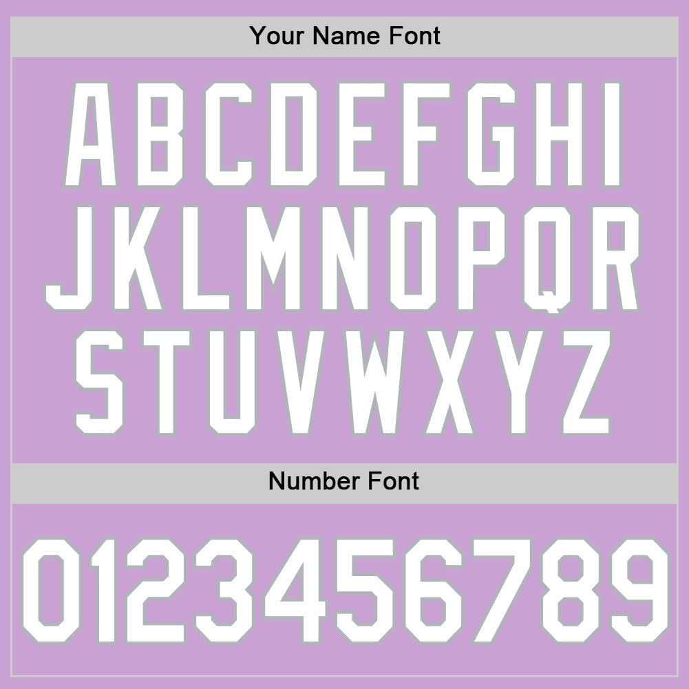 Custom Light Purple White-Gray Authentic Baseball Jersey - Sky-Custom