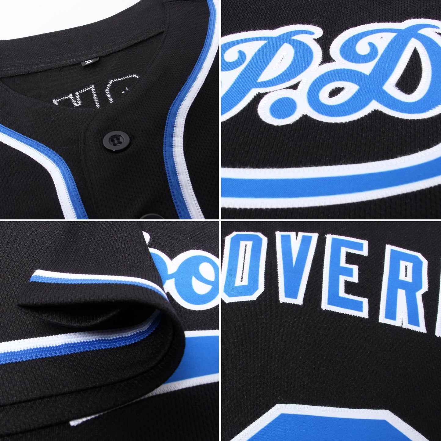 Custom Black Royal-White Authentic Baseball Jersey - Sky-Custom