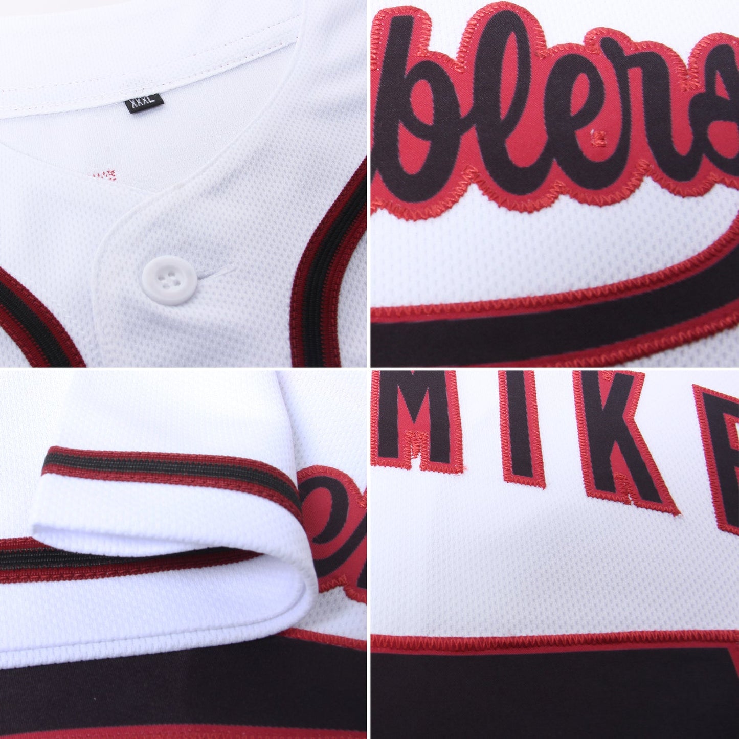 Custom White Black-Crimson Authentic Baseball Jersey - Sky-Custom