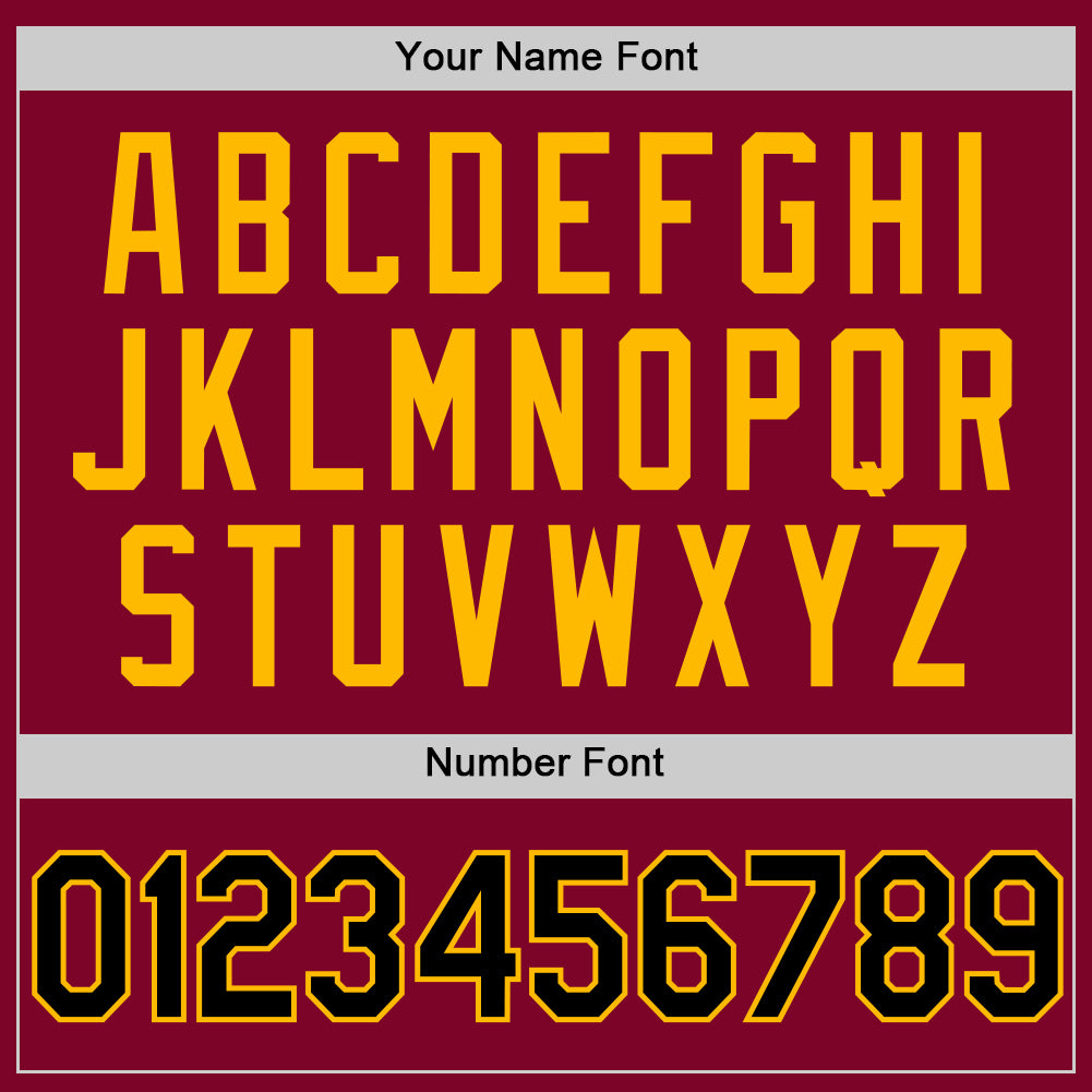 Custom Maroon Black-Gold Authentic Throwback Baseball Jersey - Sky-Custom