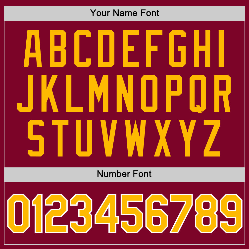 Custom Maroon Gold-White Authentic Throwback Baseball Jersey - Sky-Custom