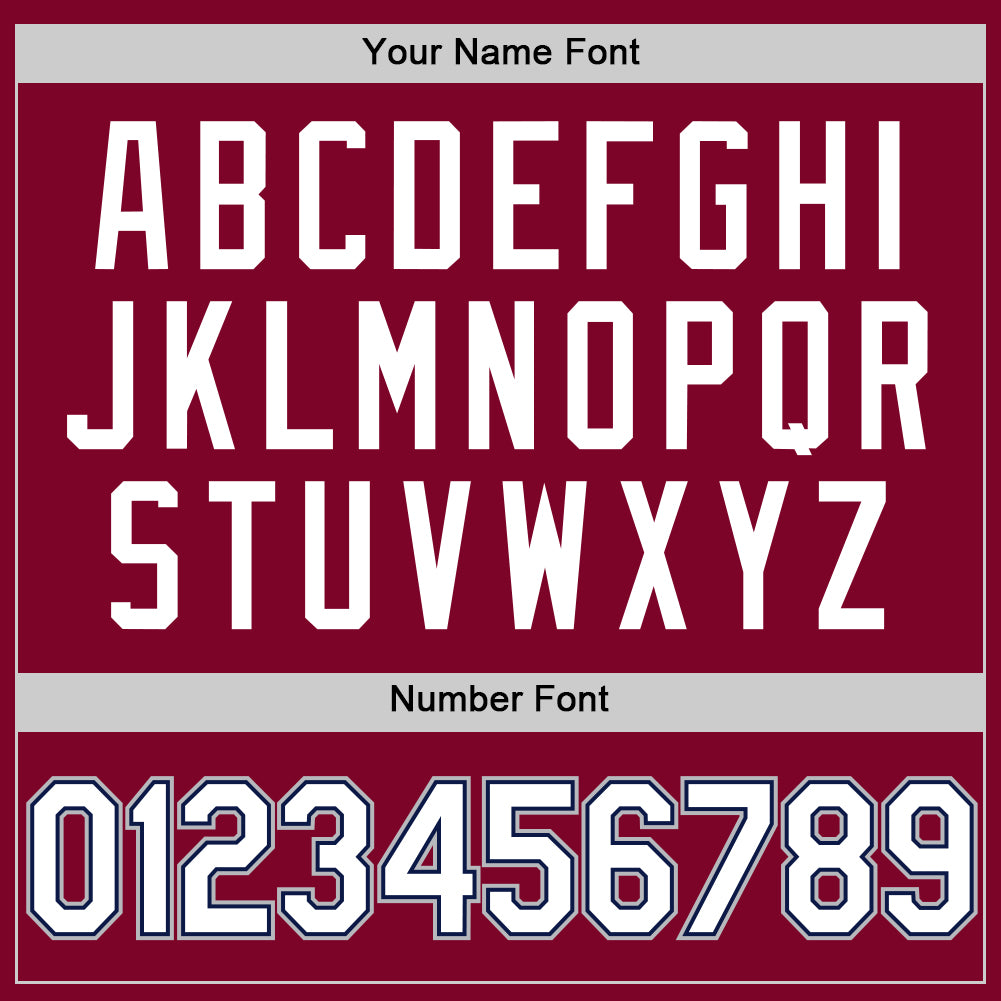 Custom Maroon Navy-Gray Authentic Throwback Baseball Jersey - Sky-Custom