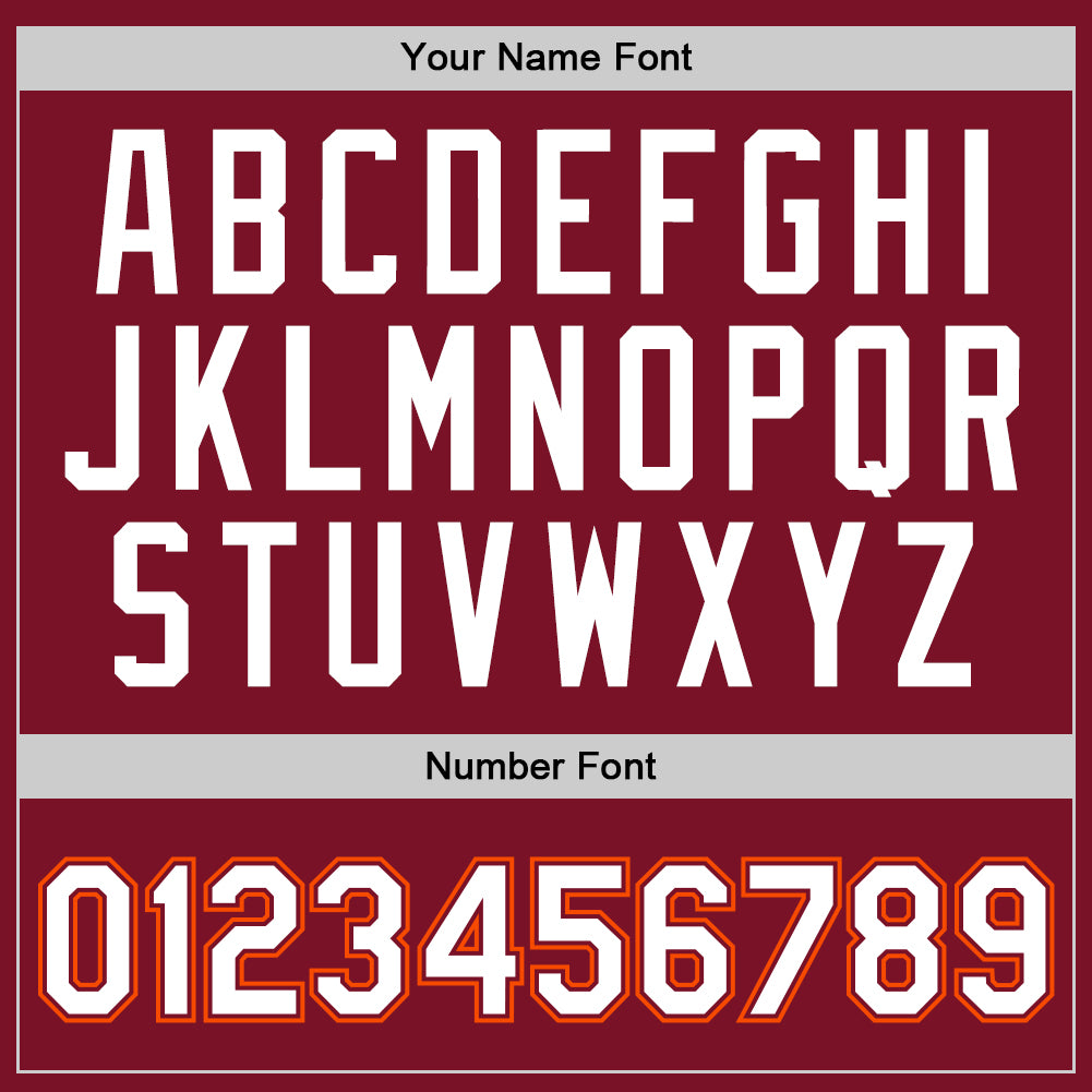 Custom Maroon White-Orange Authentic Throwback Basketball Jersey - Sky-Custom