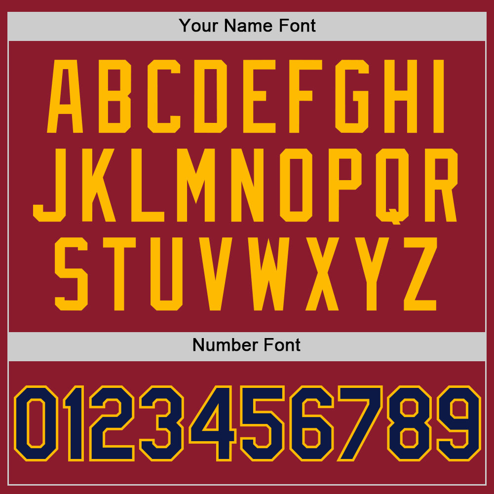 Custom Maroon Navy-Gold Mesh Authentic Throwback Baseball Jersey - Sky-Custom