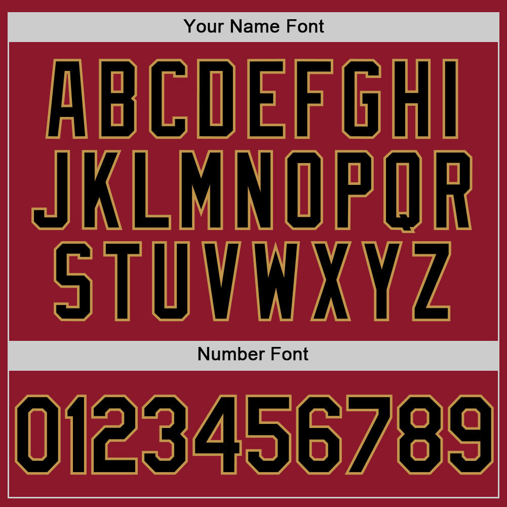 Custom Maroon Black-Old Gold Authentic Throwback Baseball Jersey - Sky-Custom