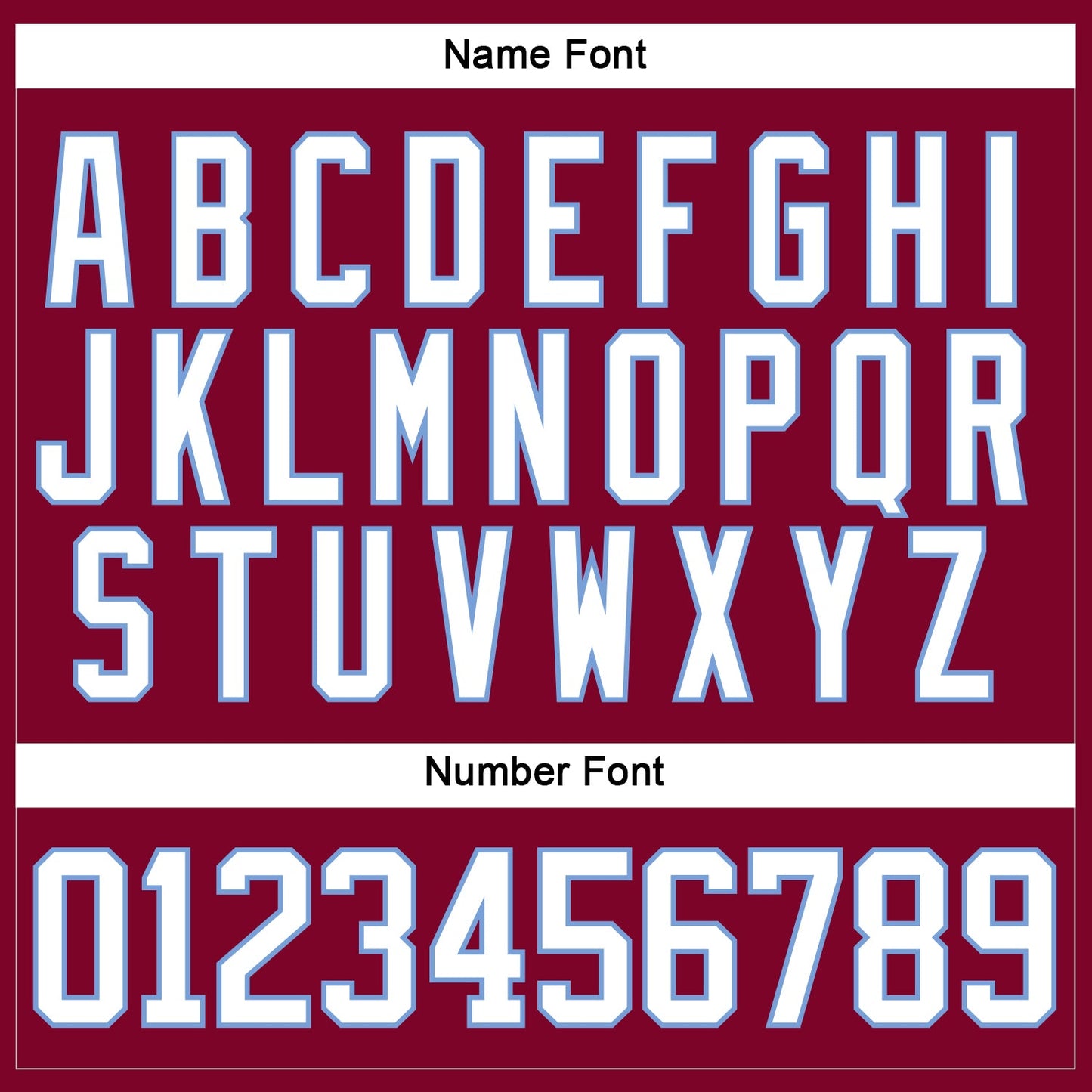 Custom Maroon White-Light Blue Hockey Jersey - Sky-Custom