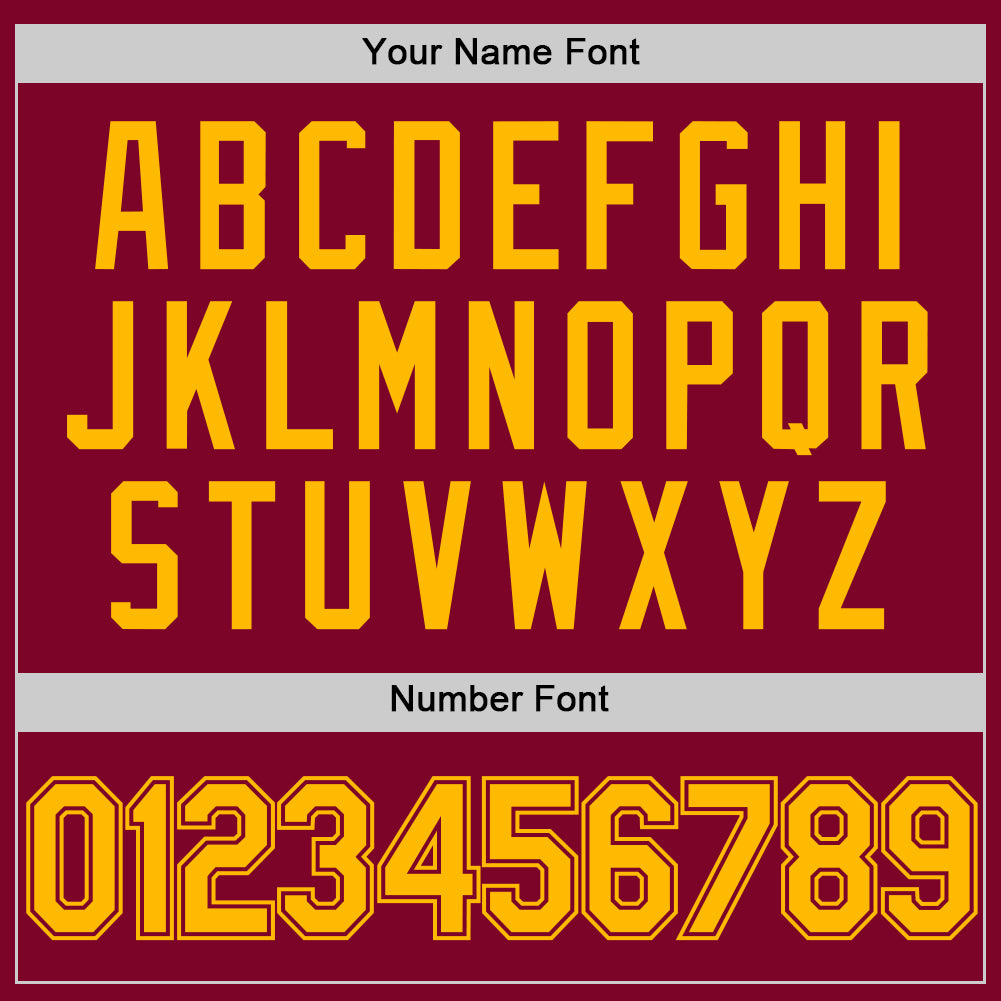 Custom Maroon Gold Authentic Throwback Basketball Jersey - Sky-Custom