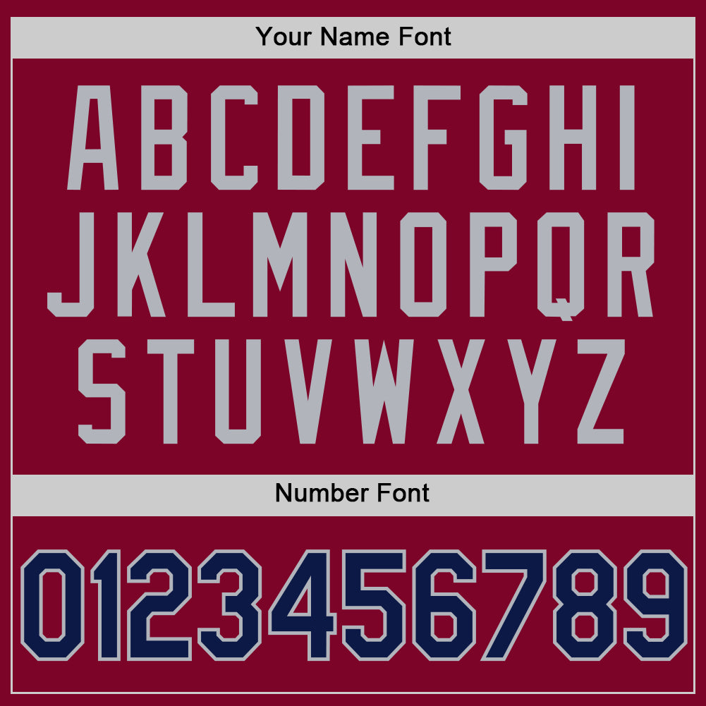 Custom Maroon Navy-Gray Authentic Throwback Basketball Jersey - Sky-Custom