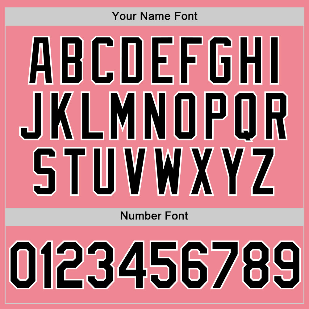 Custom Medium Pink Black-White Authentic Baseball Jersey - Sky-Custom