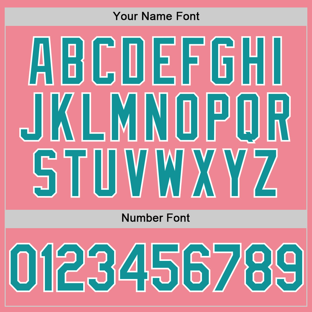 Custom Medium Pink Teal-White Authentic Baseball Jersey - Sky-Custom