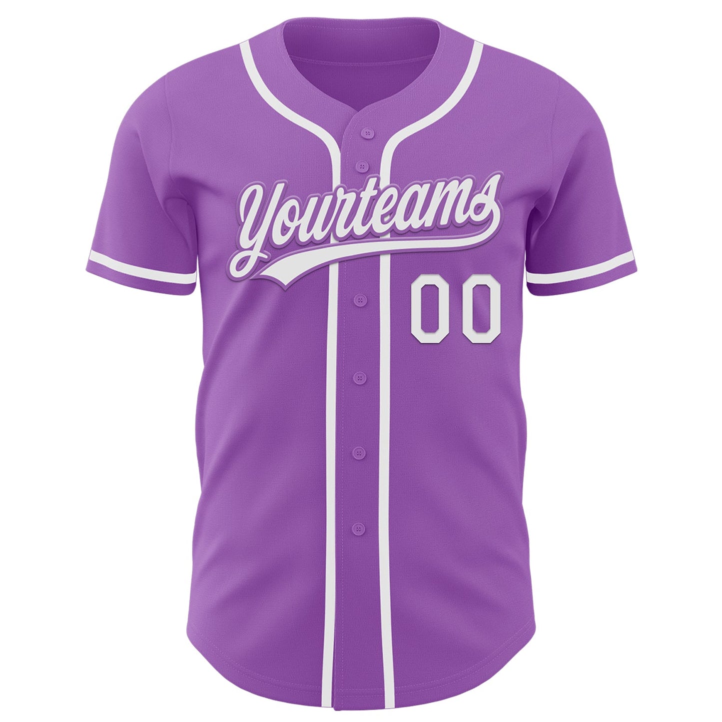 Custom Medium Purple White Authentic Baseball Jersey - Sky-Custom