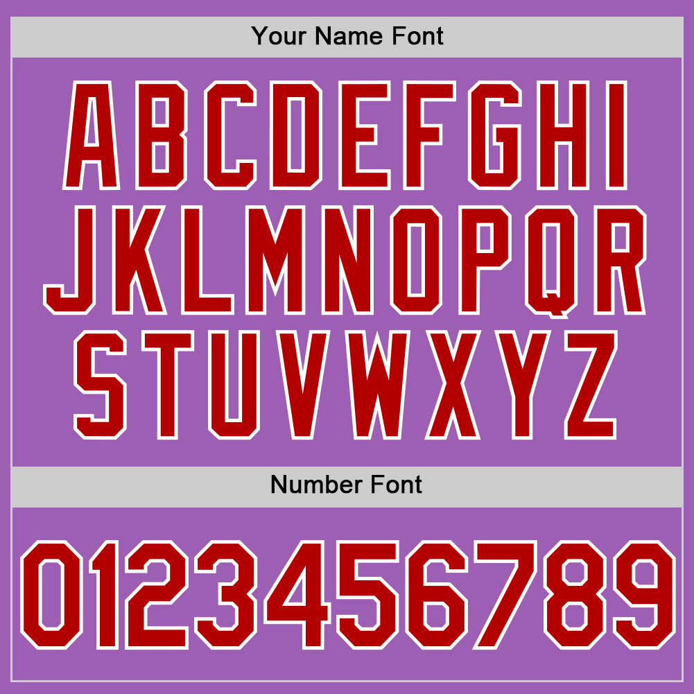 Custom Medium Purple Red-White Authentic Baseball Jersey - Sky-Custom