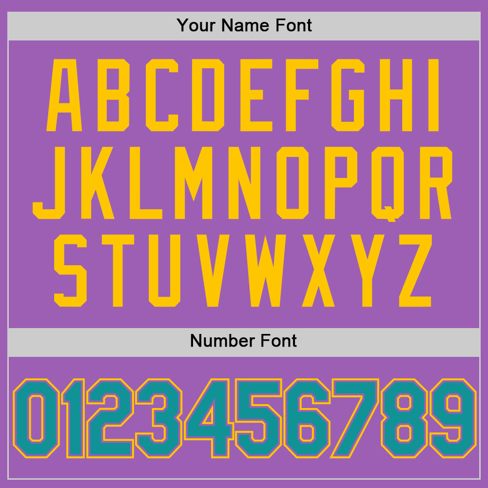 Custom Medium Purple Teal-Yellow Authentic Baseball Jersey - Sky-Custom