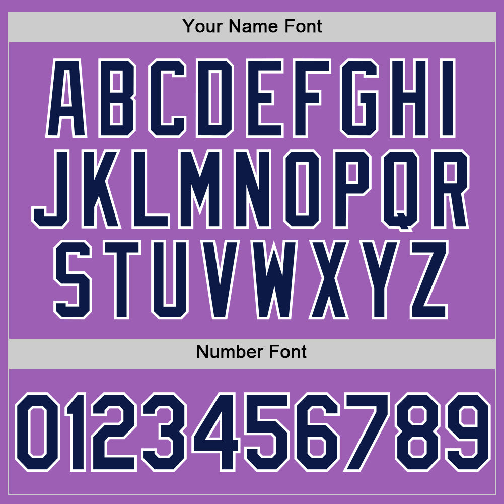 Custom Medium Purple Navy-White Authentic Baseball Jersey - Sky-Custom