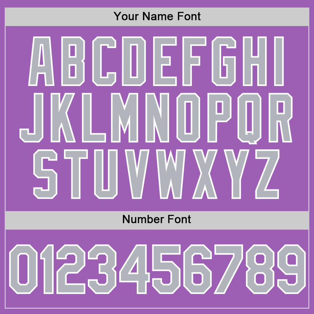 Custom Medium Purple Gray-White Authentic Baseball Jersey - Sky-Custom