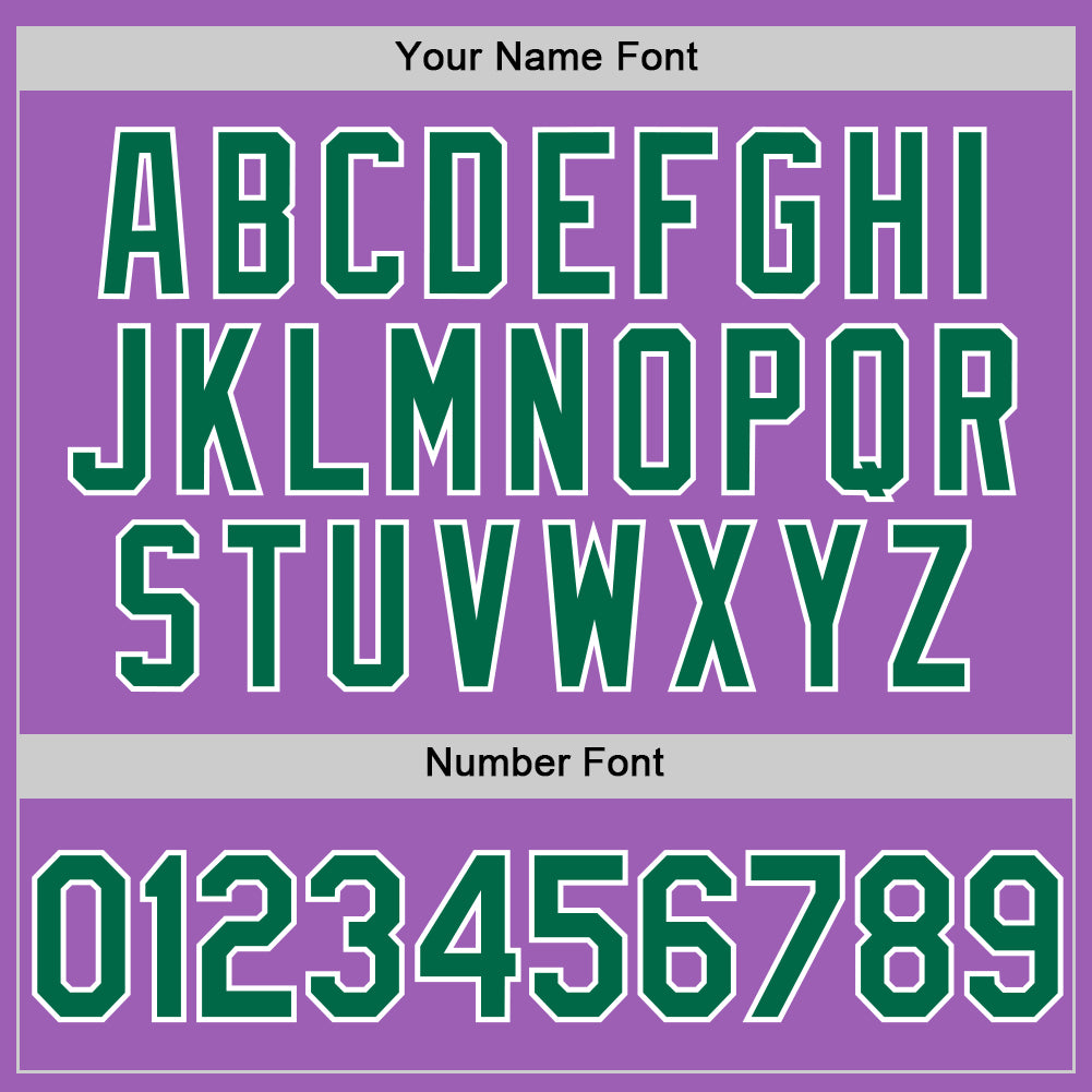 Custom Medium Purple Kelly Green-White Authentic Baseball Jersey - Sky-Custom