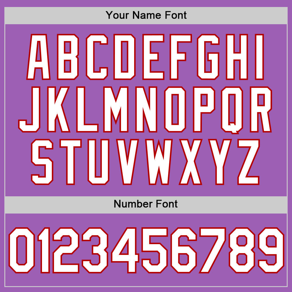 Custom Medium Purple White-Red Authentic Baseball Jersey - Sky-Custom