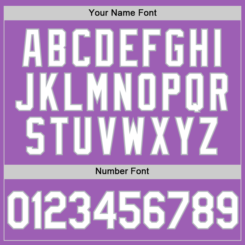 Custom Medium Purple White-Gray Authentic Baseball Jersey - Sky-Custom