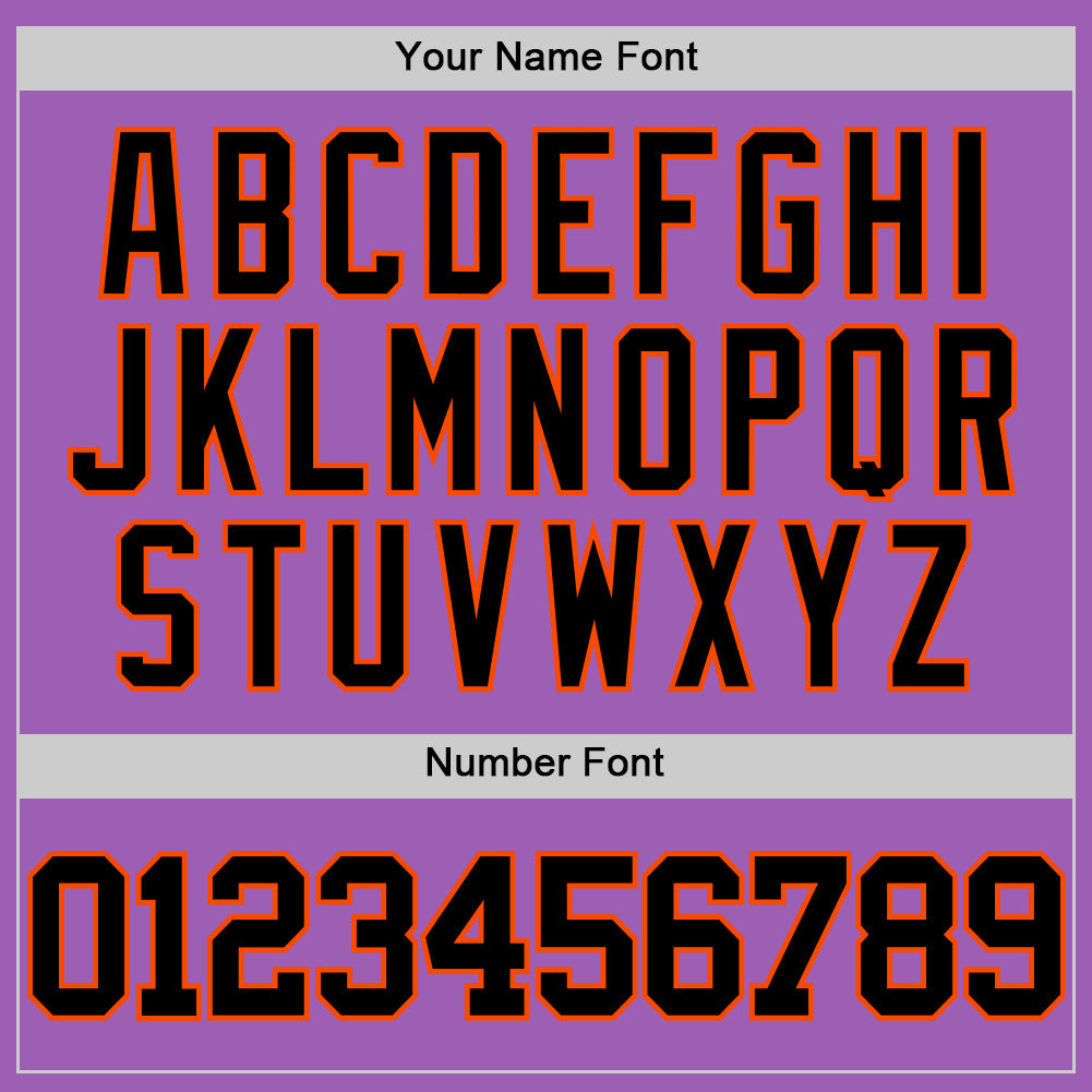 Custom Medium Purple Black-Orange Authentic Basketball Jersey - Sky-Custom