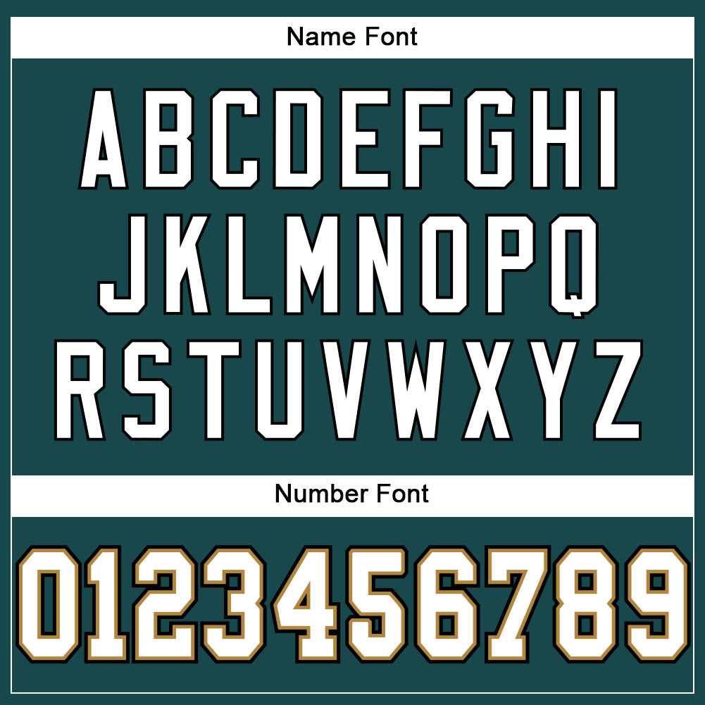 Custom Midnight Green White-Old Gold Mesh Authentic Football Jersey - Sky-Custom