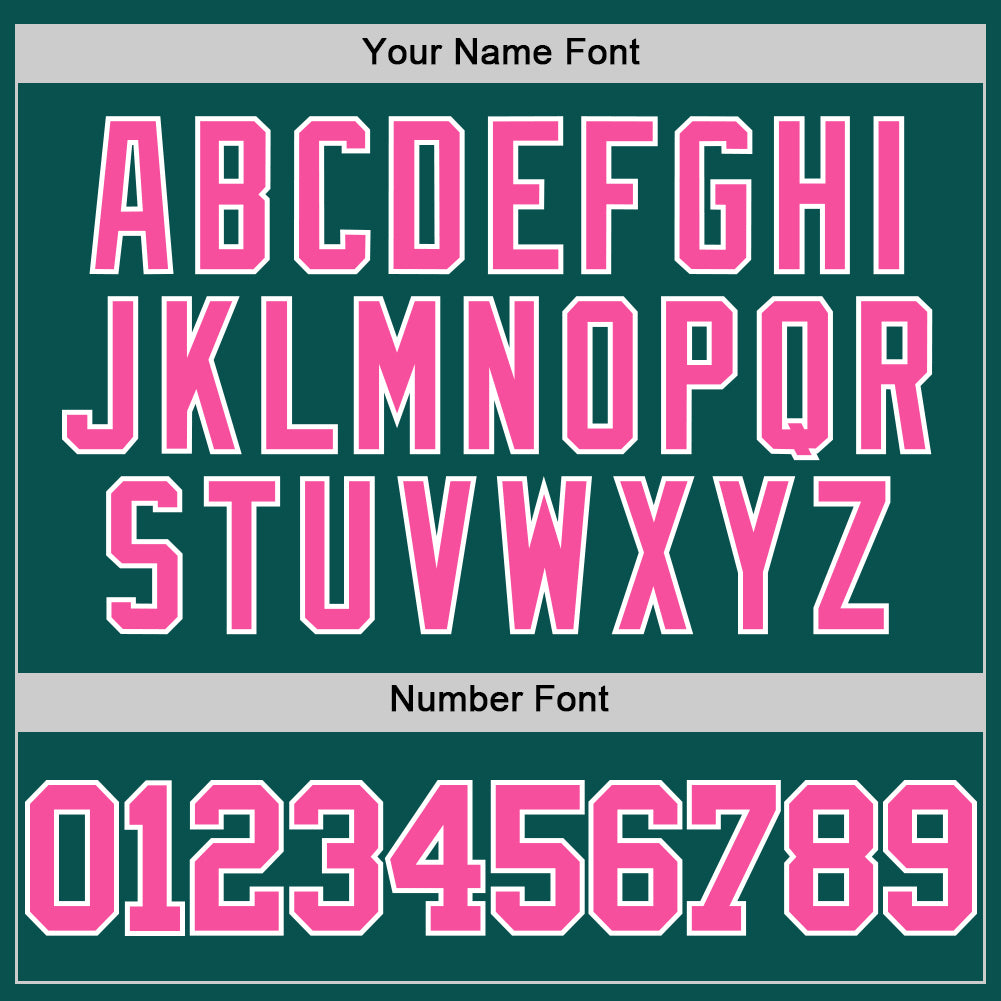 Custom Midnight Green Pink-White Authentic Basketball Jersey - Sky-Custom