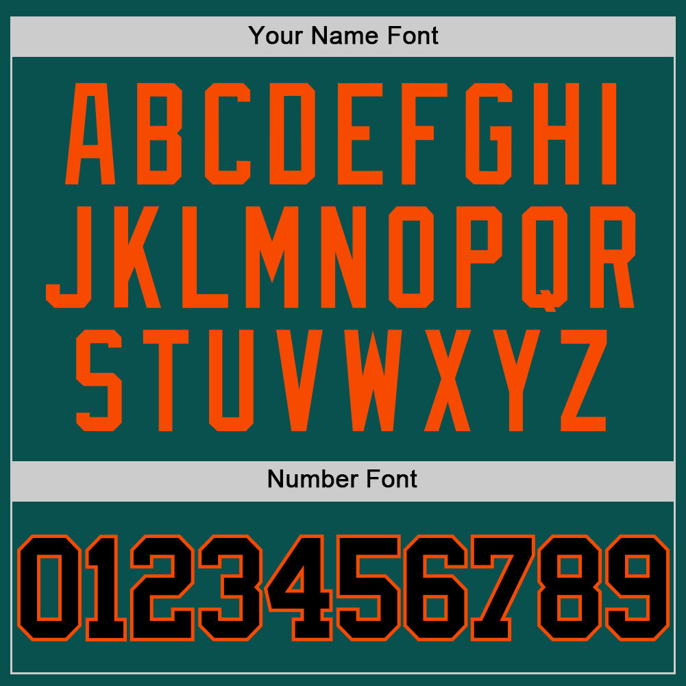 Custom Midnight Green Black-Orange Authentic Basketball Jersey - Sky-Custom