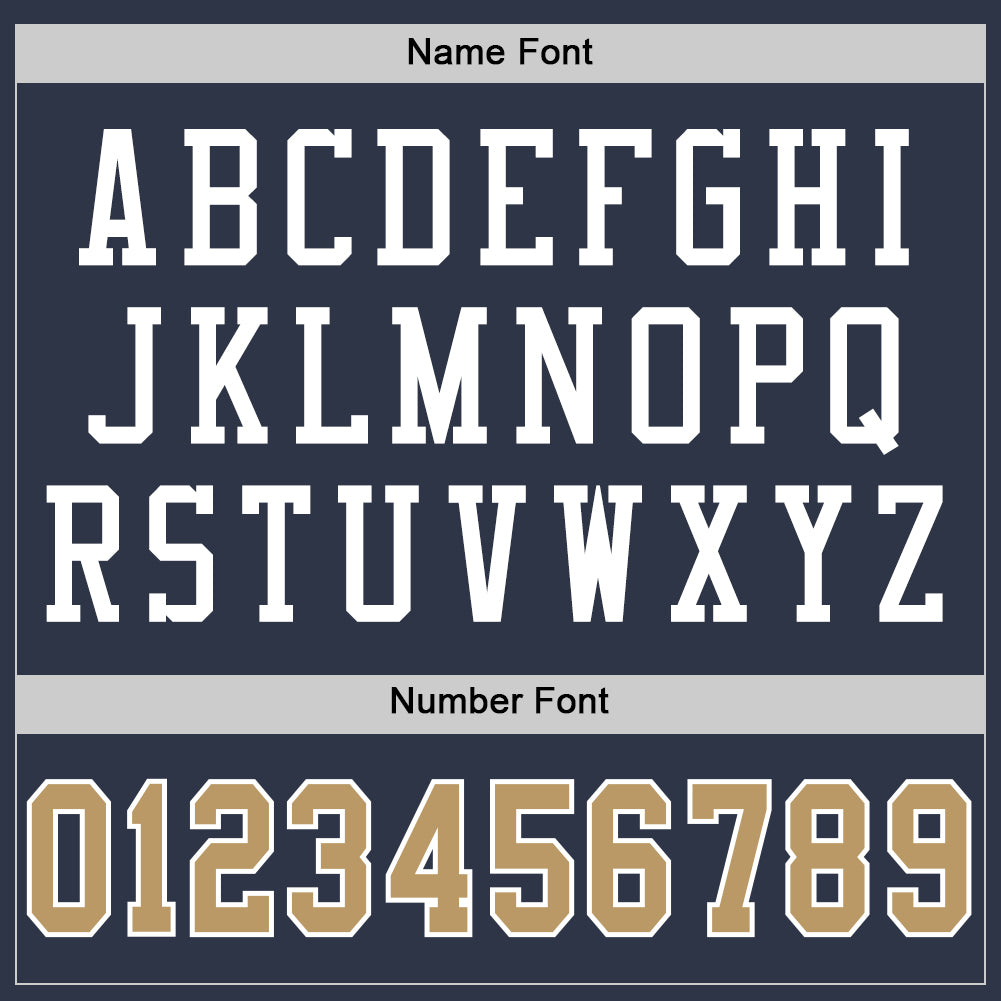 Custom Navy Old Gold-White Mesh Authentic Throwback Football Jersey - Sky-Custom