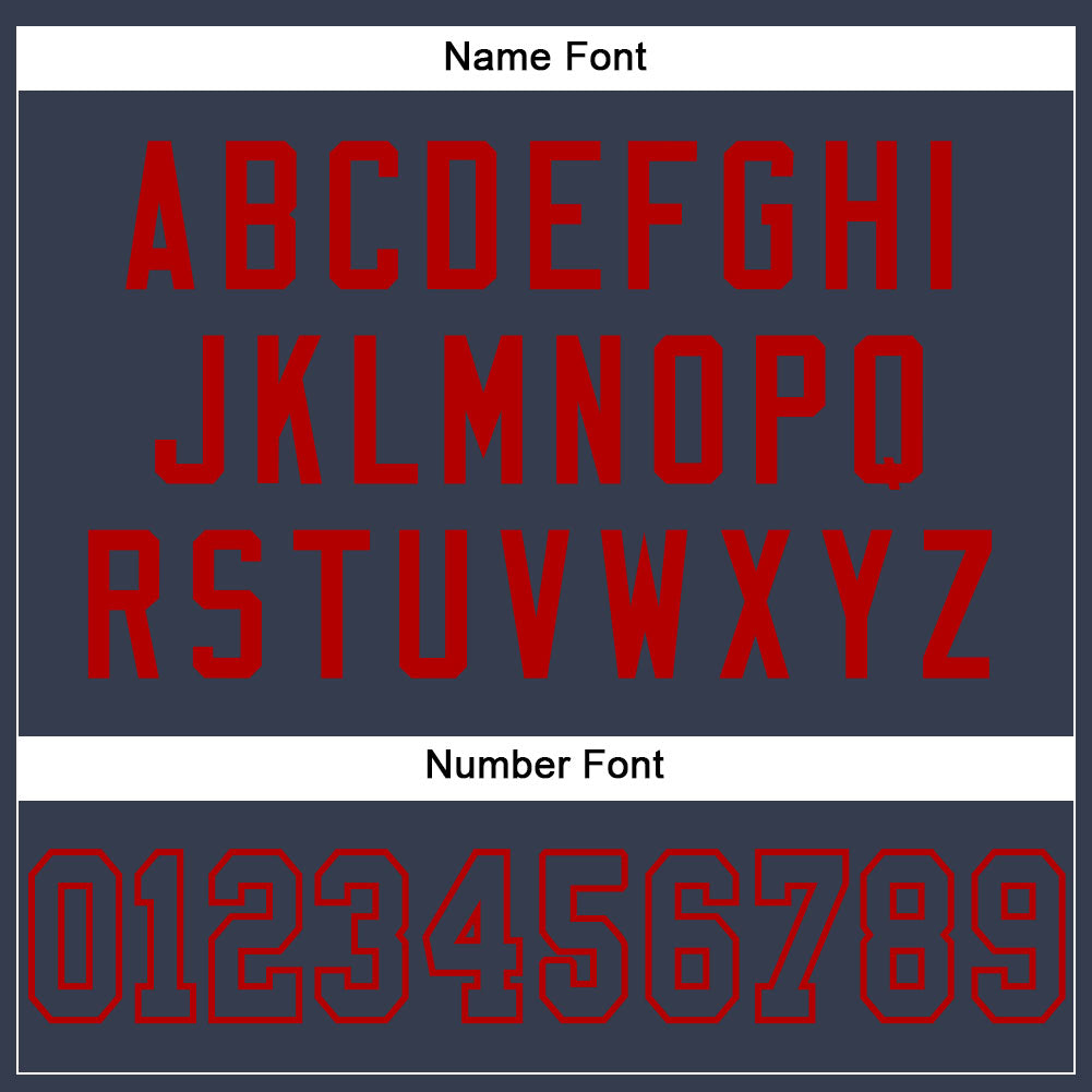 Custom Navy Navy-Red Mesh Authentic Football Jersey - Sky-Custom