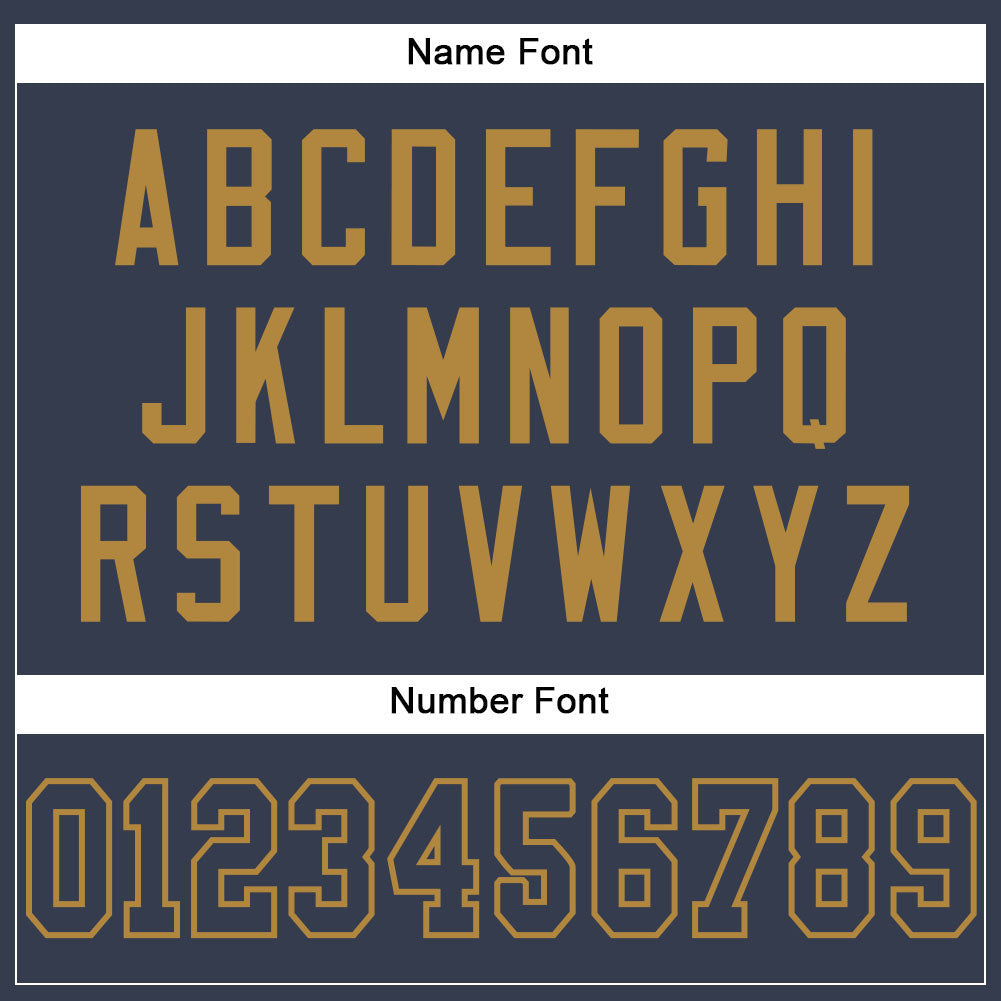 Custom Navy Navy-Old Gold Mesh Authentic Football Jersey - Sky-Custom