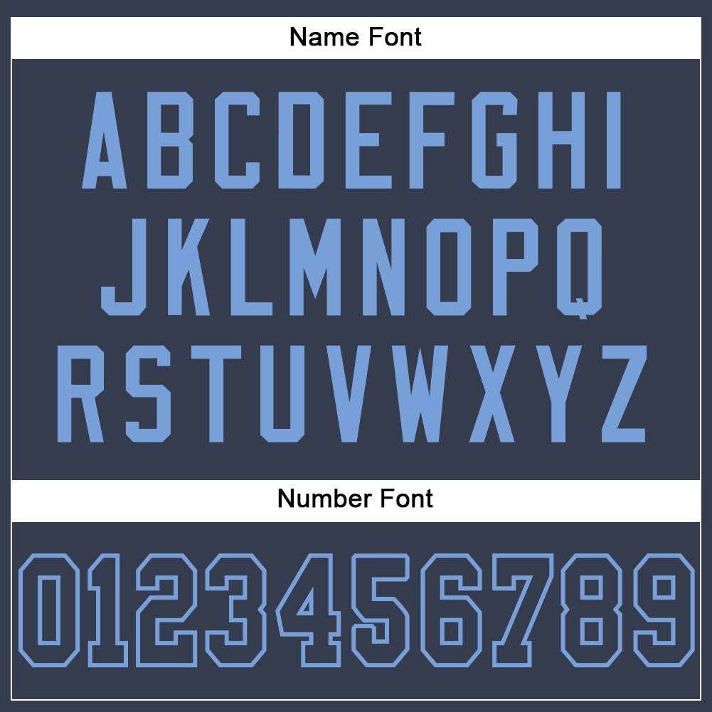 Custom Navy Navy-Light Blue Mesh Authentic Football Jersey - Sky-Custom