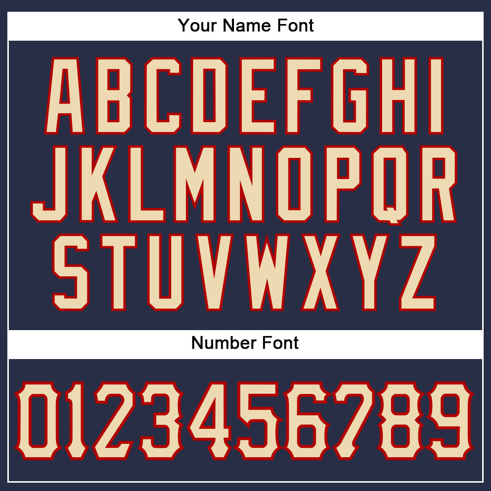 Custom Navy Cream-Red Authentic Sleeveless Baseball Jersey - Sky-Custom