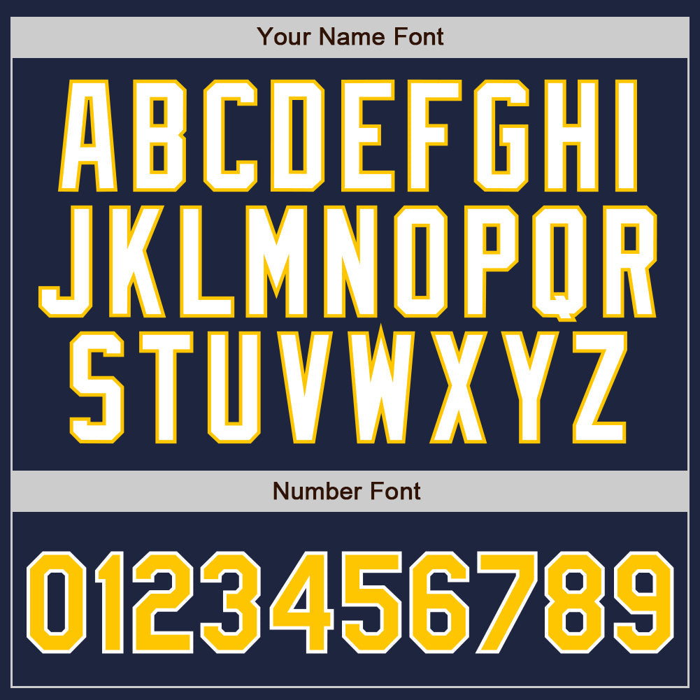 Custom Navy Gold Pinstripe Gold-White Authentic Baseball Jersey - Sky-Custom
