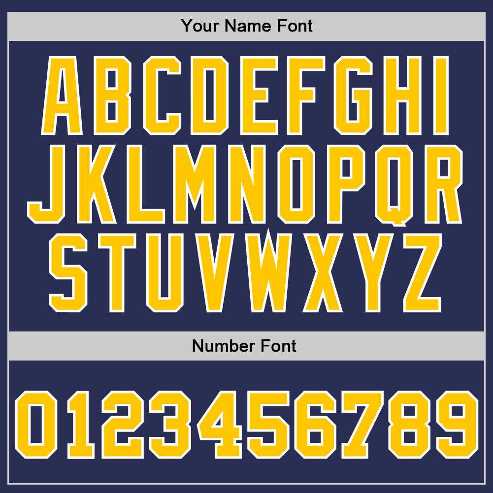 Custom Navy Gold-White Authentic Throwback Basketball Jersey - Sky-Custom