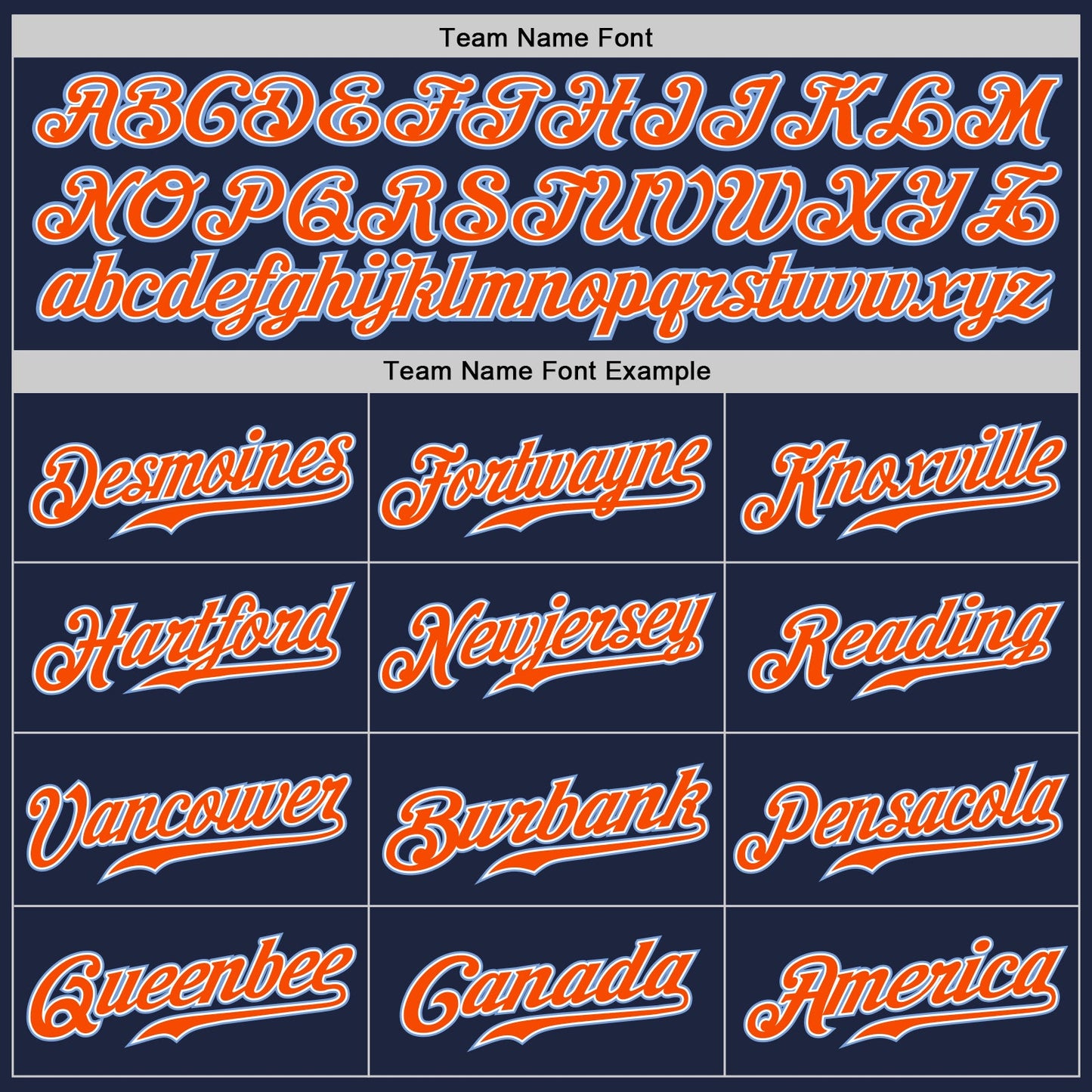 Custom Navy Powder Blue-Orange Authentic Baseball Jersey - Sky-Custom
