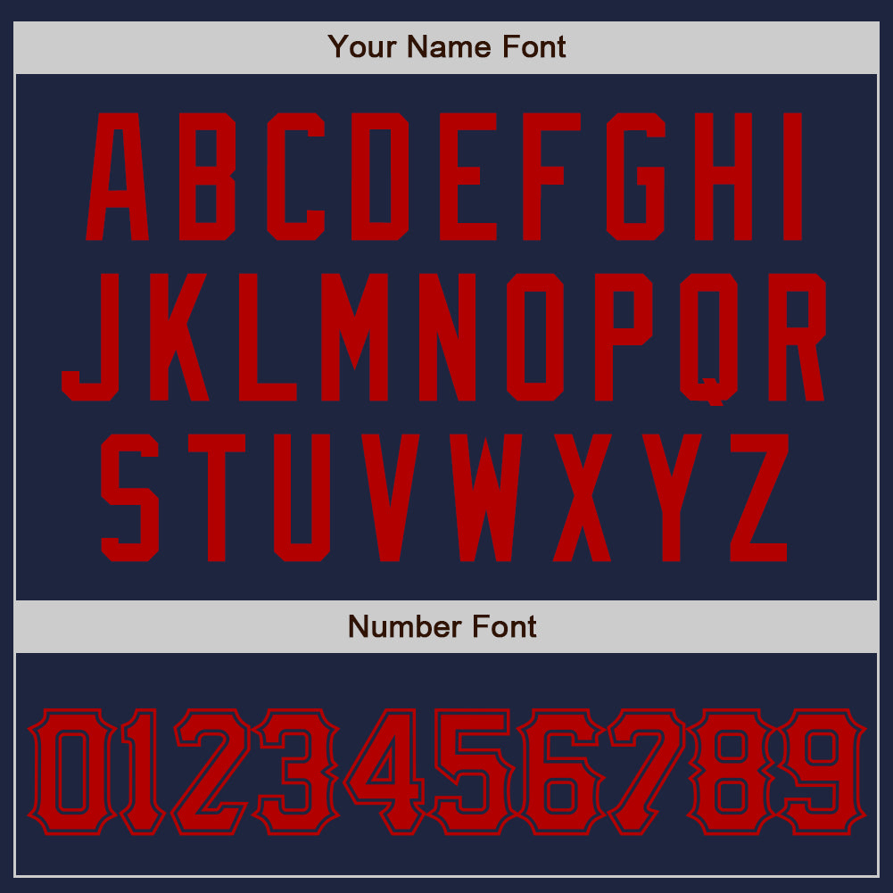 Custom Navy Red Authentic Baseball Jersey - Sky-Custom