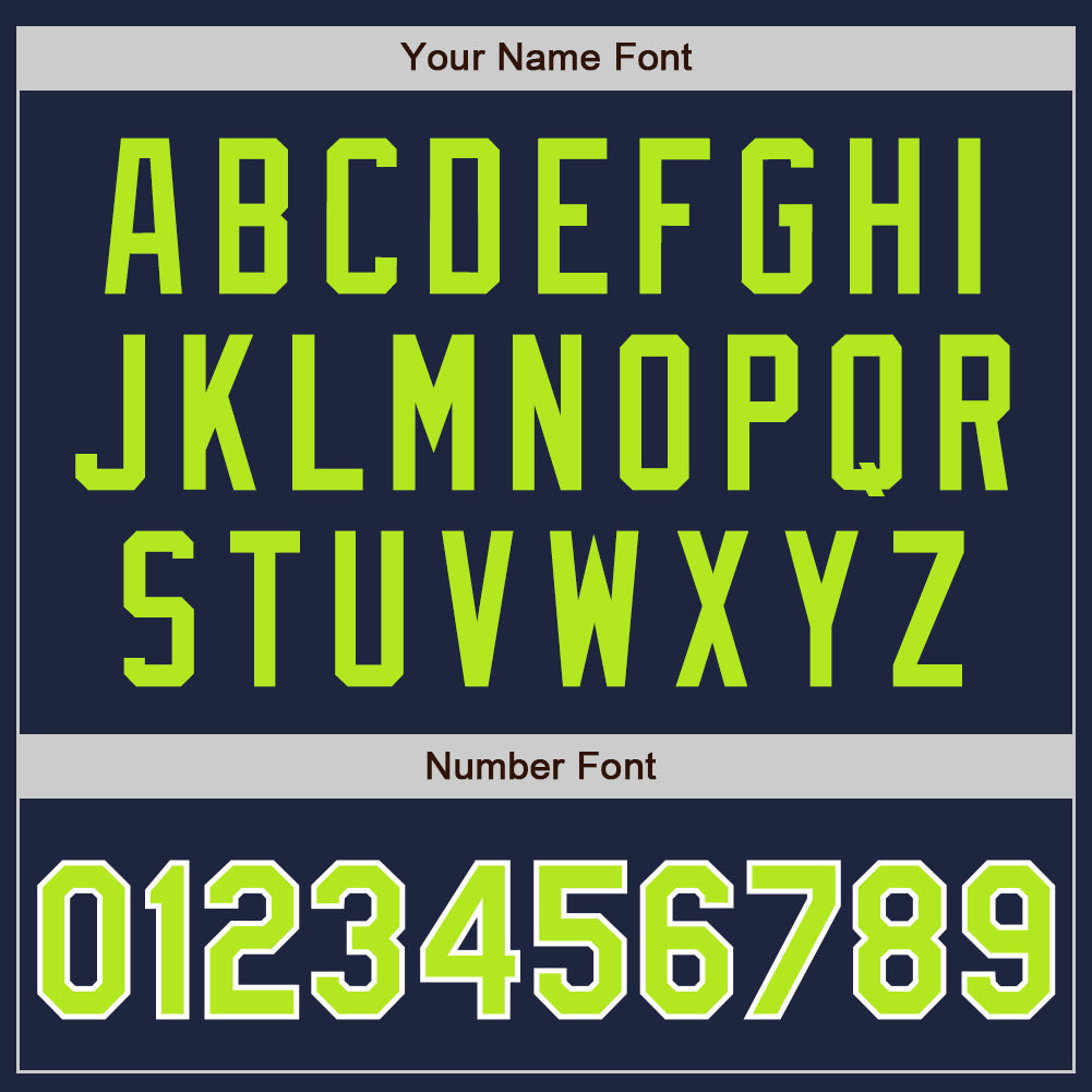 Custom Navy Neon Green-White Authentic Baseball Jersey - Sky-Custom