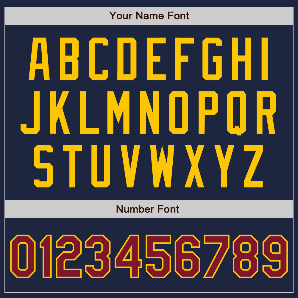 Custom Navy Crimson-Gold Authentic Baseball Jersey - Sky-Custom