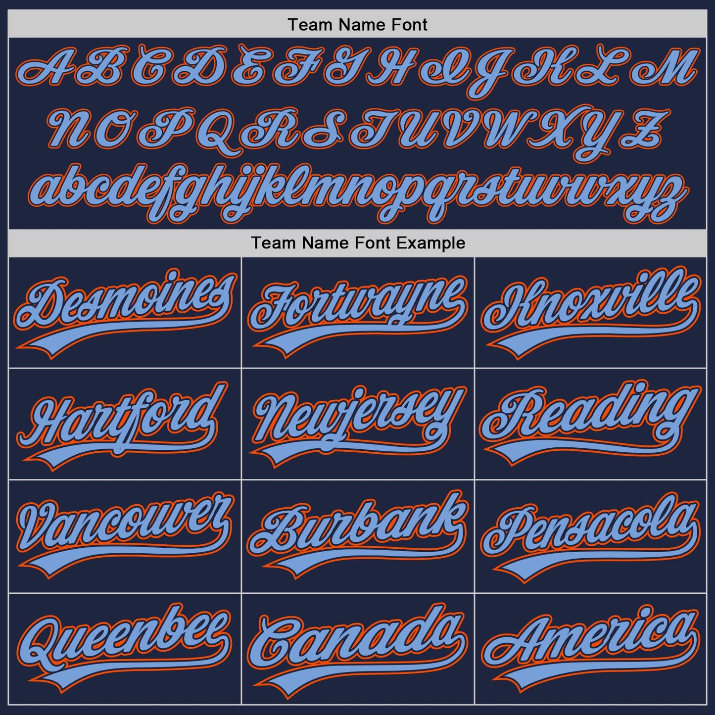 Custom Navy Orange-Powder Blue Authentic Baseball Jersey - Sky-Custom