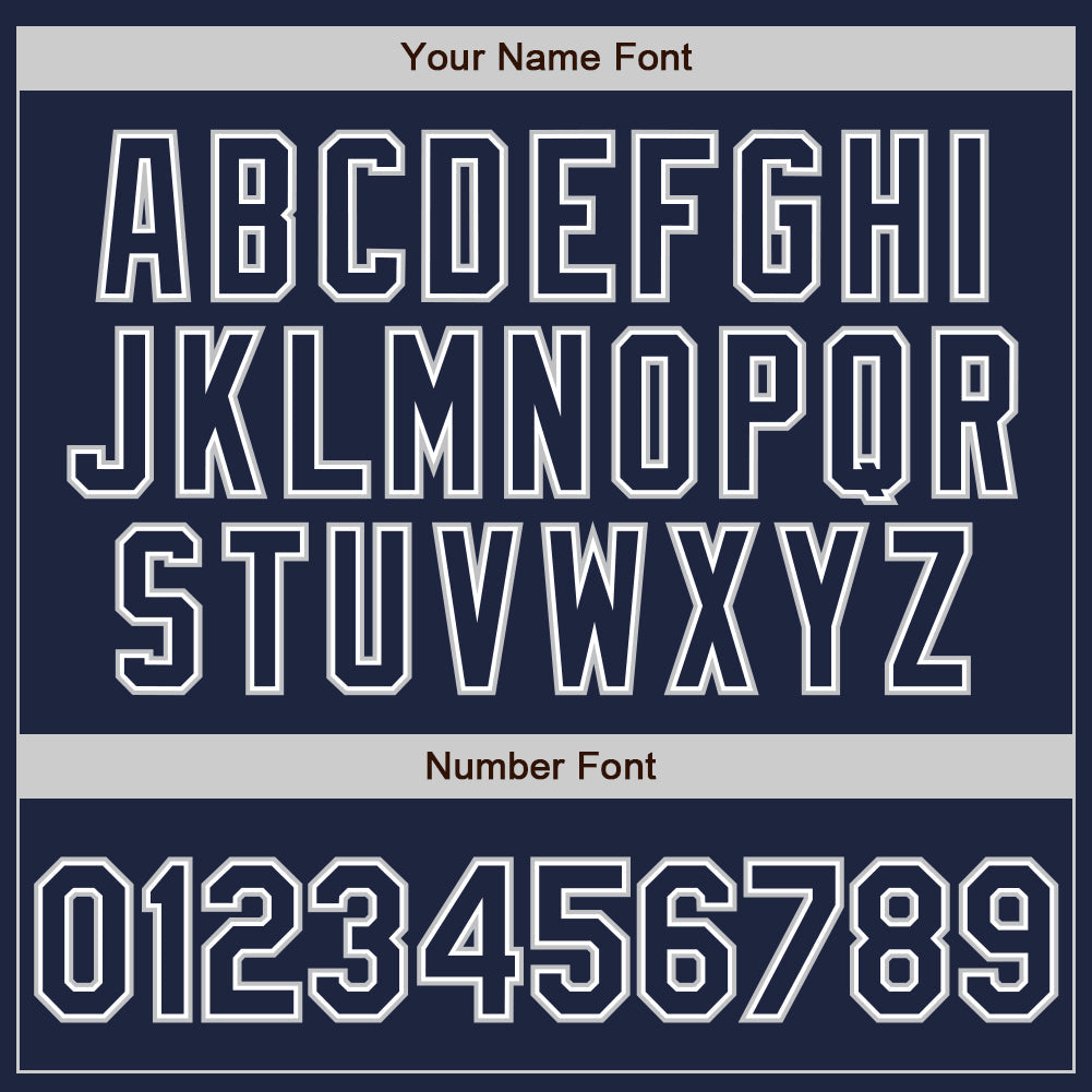 Custom Navy Navy-Gray Authentic Baseball Jersey - Sky-Custom