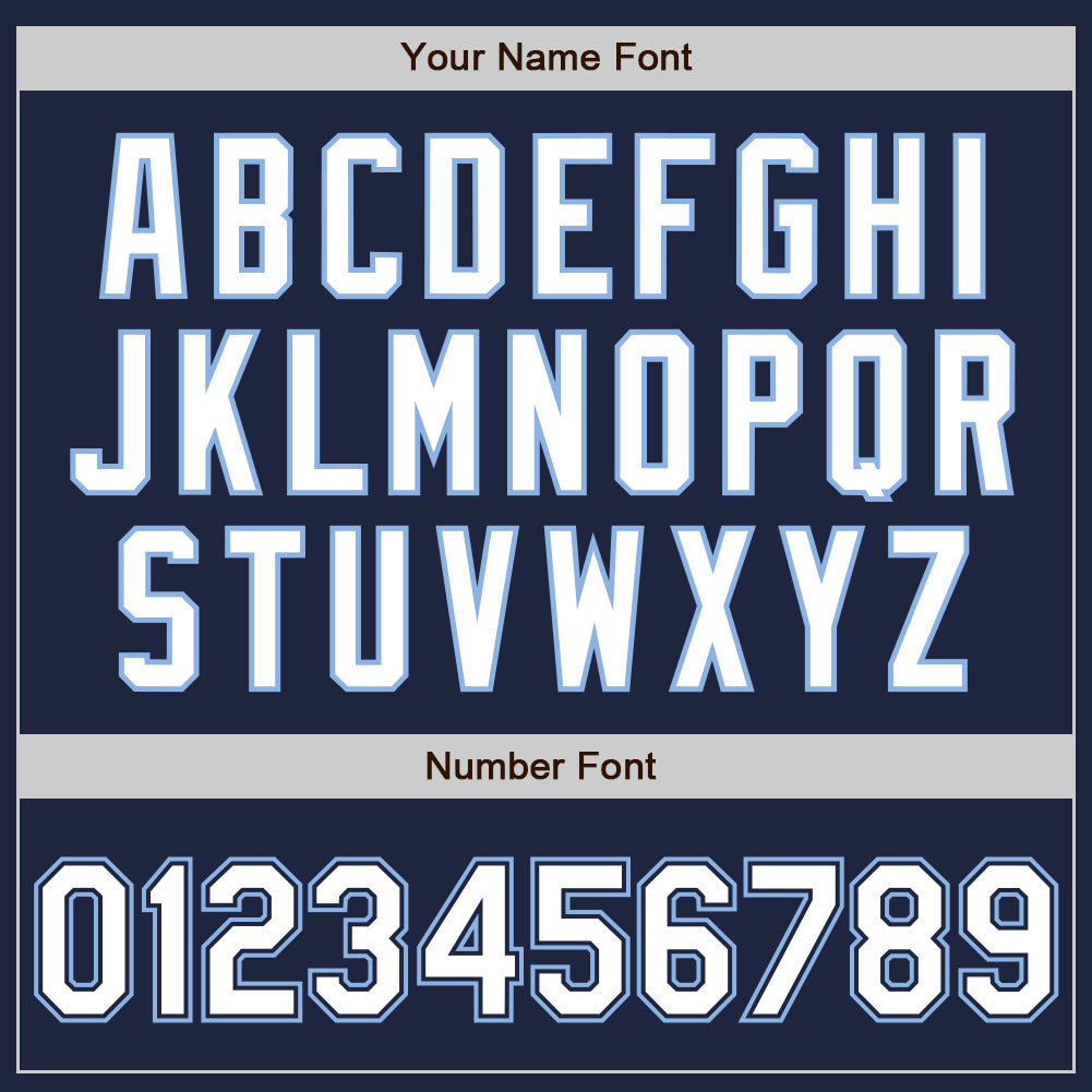 Custom Navy White-Light Blue Authentic Baseball Jersey - Sky-Custom