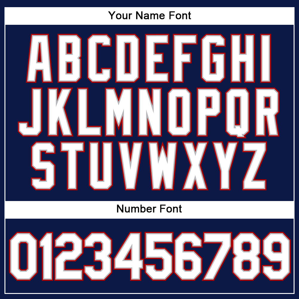 Custom Navy Red Pinstripe White-Gray Authentic Baseball Jersey - Sky-Custom