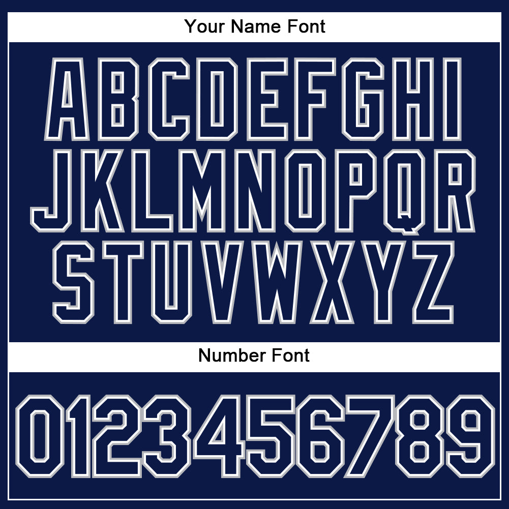 Custom Navy White Pinstripe Gray Authentic Baseball Jersey - Sky-Custom