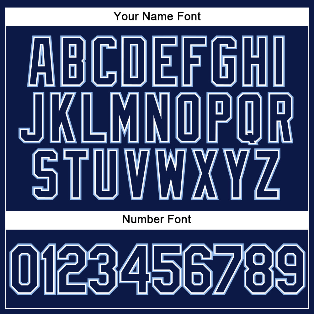 Custom Navy White Pinstripe Light Blue Authentic Baseball Jersey - Sky-Custom