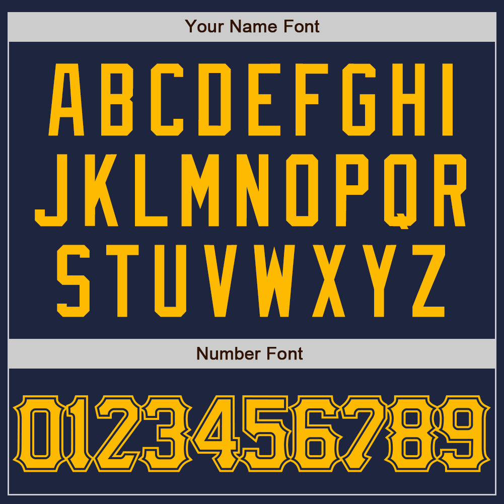 Custom Navy Gold Authentic Baseball Jersey - Sky-Custom