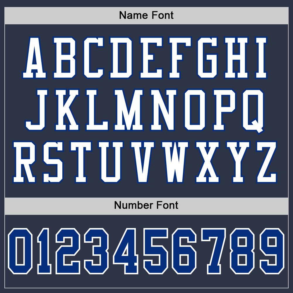 Custom Navy Royal-White Mesh Authentic Football Jersey - Sky-Custom