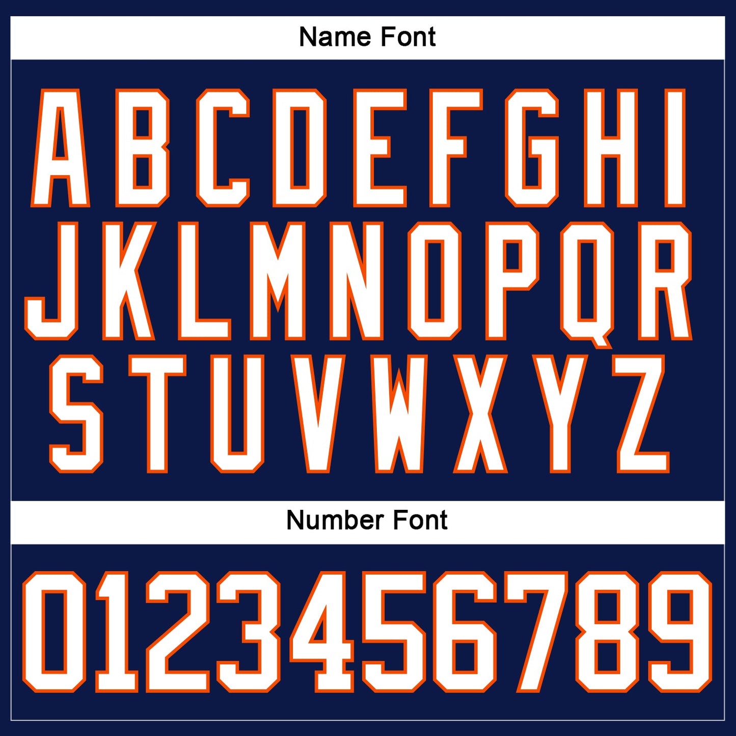 Custom Navy White-Orange Hockey Lace Neck Jersey - Sky-Custom